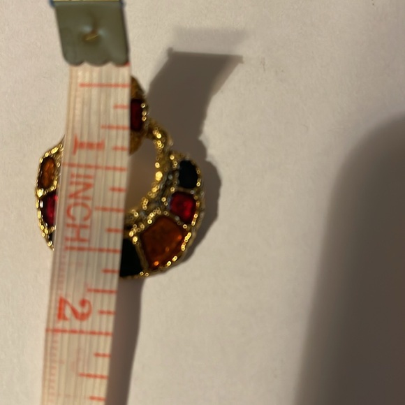 1980’s Colorful Door Knocker Earrings - Picture 9 of 10